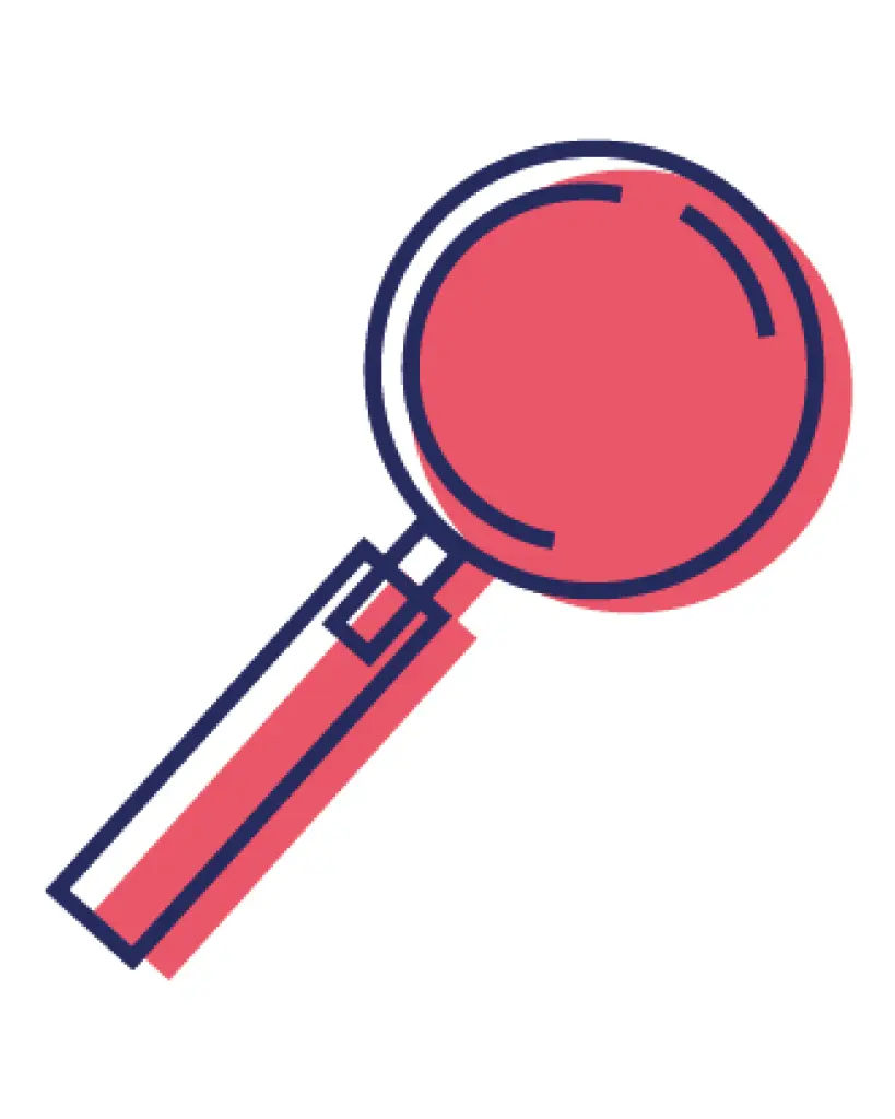 pictogram van een vergrootglas